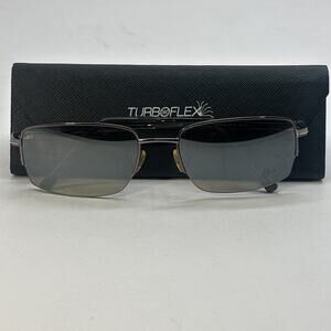 Turboflex Mod. TF214 Mens Gunmetal Half Rim 57-19-145 20 w/ Sunglass Tint